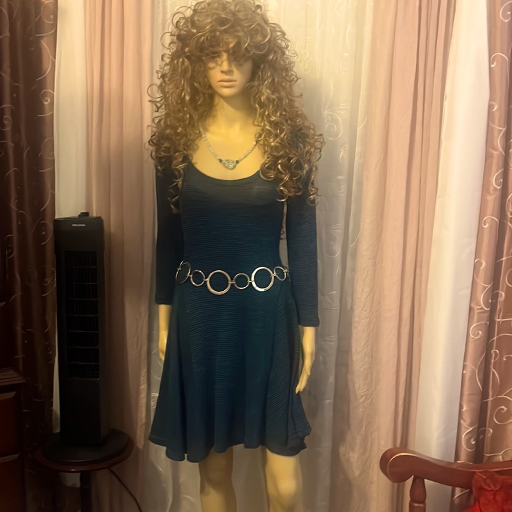 NWOT Light Weight Hunter green sweater dress.